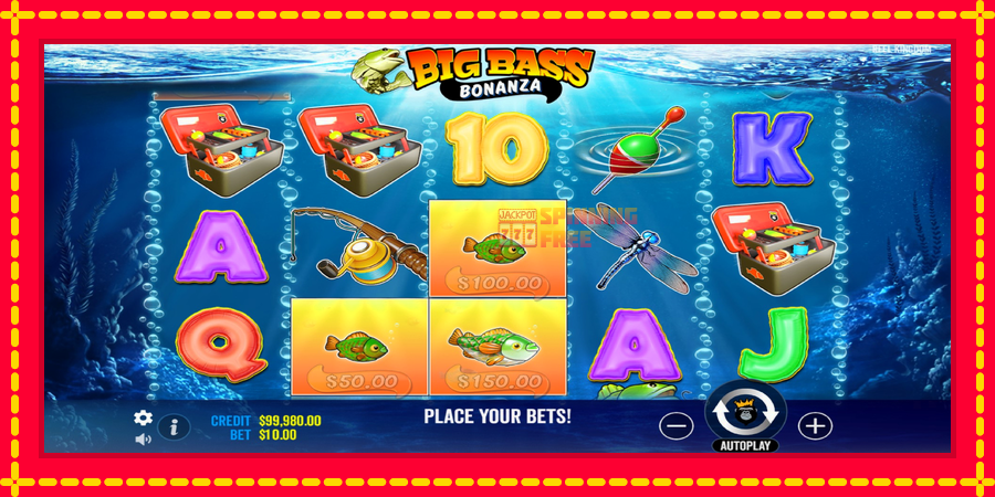 Big Bass Bonanza mesin slot dengan animasi cerah, gambar 2