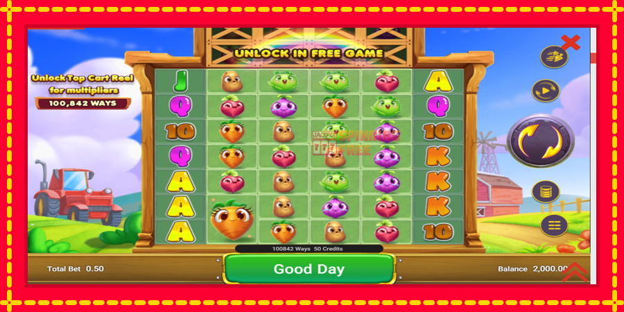 Farmland Frenzy Maxways mesin slot dengan animasi cerah, gambar 2