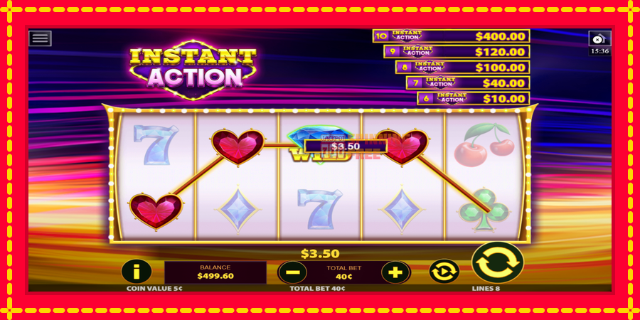 Instant Action mesin slot dengan animasi cerah, gambar 3