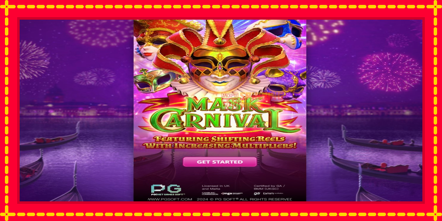 Mask Carnival mesin slot dengan animasi cerah, gambar 1