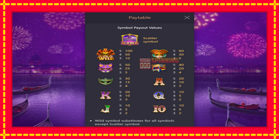 Mask Carnival mesin slot dengan animasi cerah, gambar 4