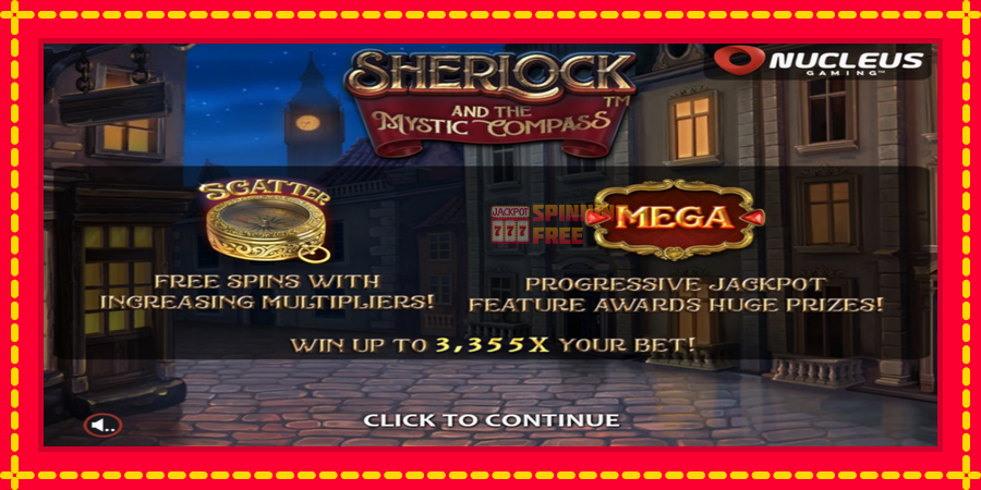 Sherlock and the Mystic Compass mesin slot dengan animasi cerah, gambar 1