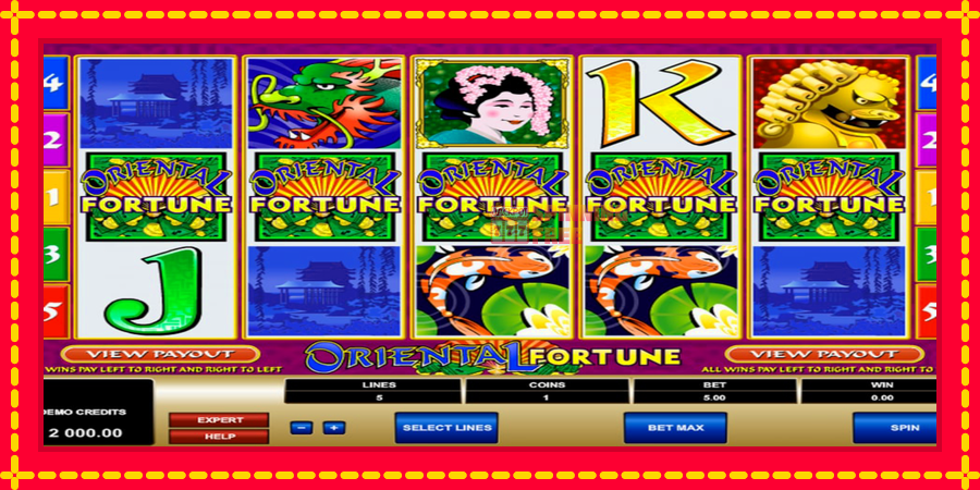 Oriental Fortune mesin slot dengan animasi cerah, gambar 1