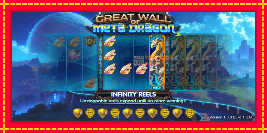 Great Wall of Meta Dragon mesin slot dengan animasi cerah, gambar 1