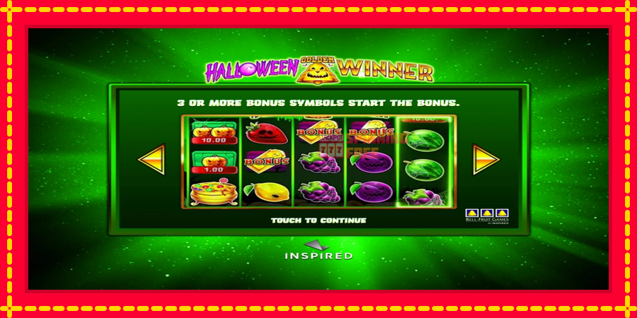 Halloween Golden Winner mesin slot dengan animasi cerah, gambar 1