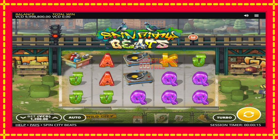 Spin City Beats mesin slot dengan animasi cerah, gambar 2