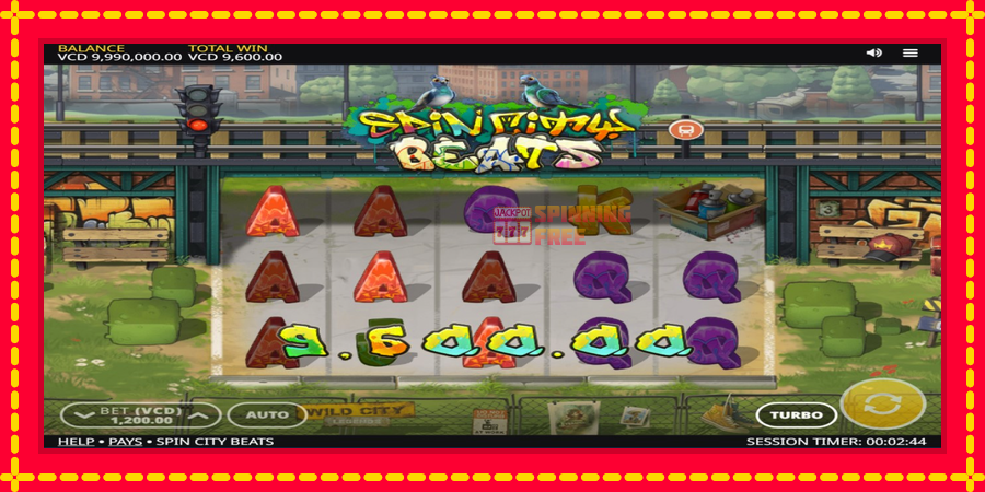 Spin City Beats mesin slot dengan animasi cerah, gambar 3