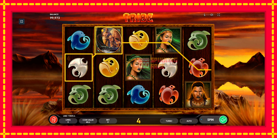 Tribe mesin slot dengan animasi cerah, gambar 2