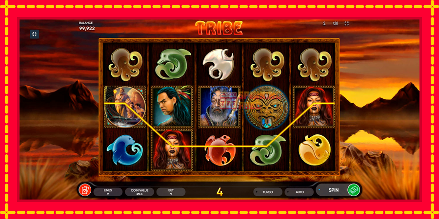 Tribe mesin slot dengan animasi cerah, gambar 4