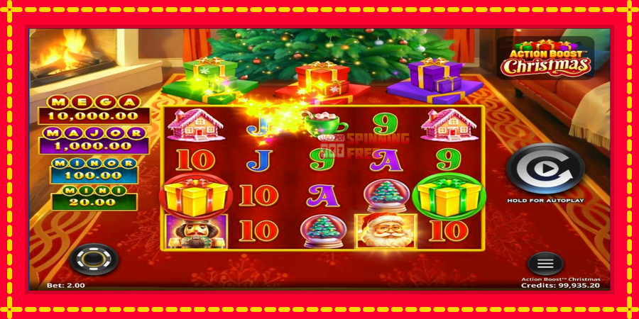 Action Boost Christmas mesin slot dengan animasi cerah, gambar 3