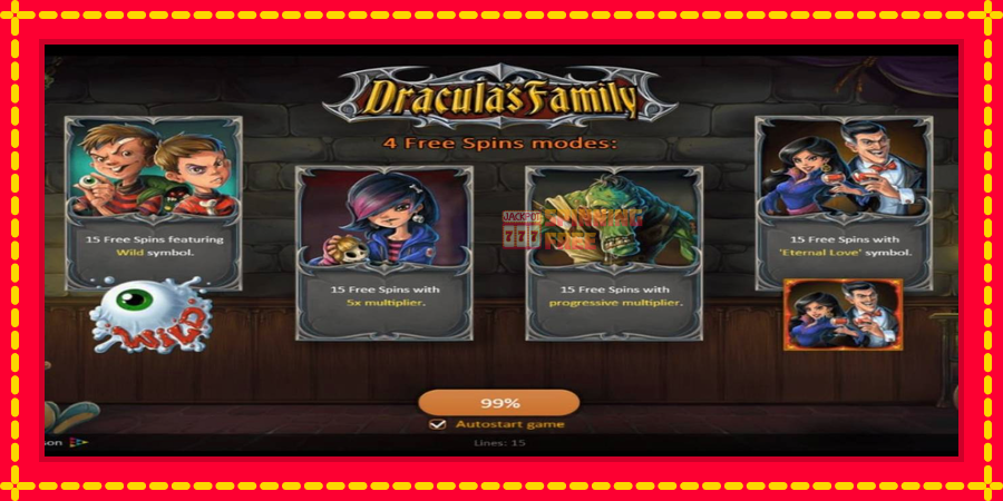 Dracula’s Family mesin slot dengan animasi cerah, gambar 1