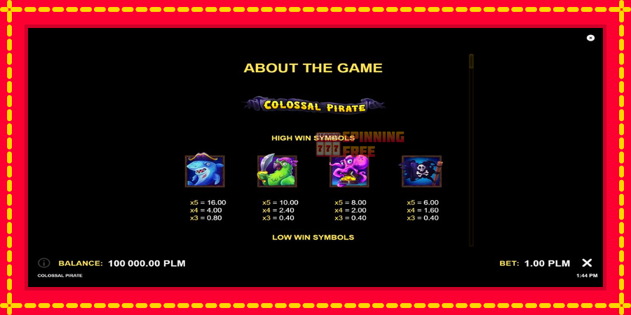 Colossal Pirate mesin slot dengan animasi cerah, gambar 7