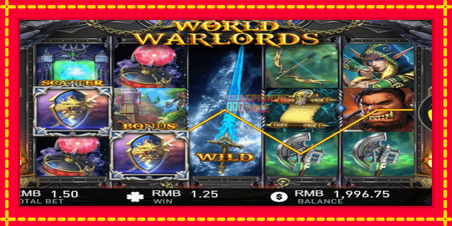 World of Warlords mesin slot dengan animasi cerah, gambar 3