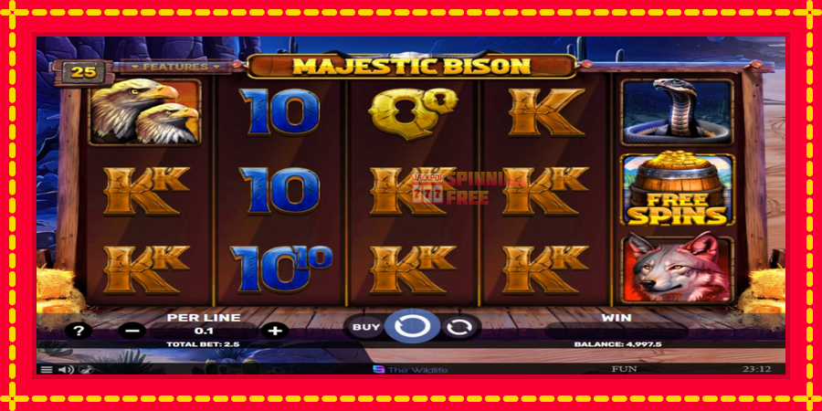 Majestic Bison mesin slot dengan animasi cerah, gambar 2