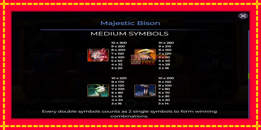 Majestic Bison mesin slot dengan animasi cerah, gambar 7