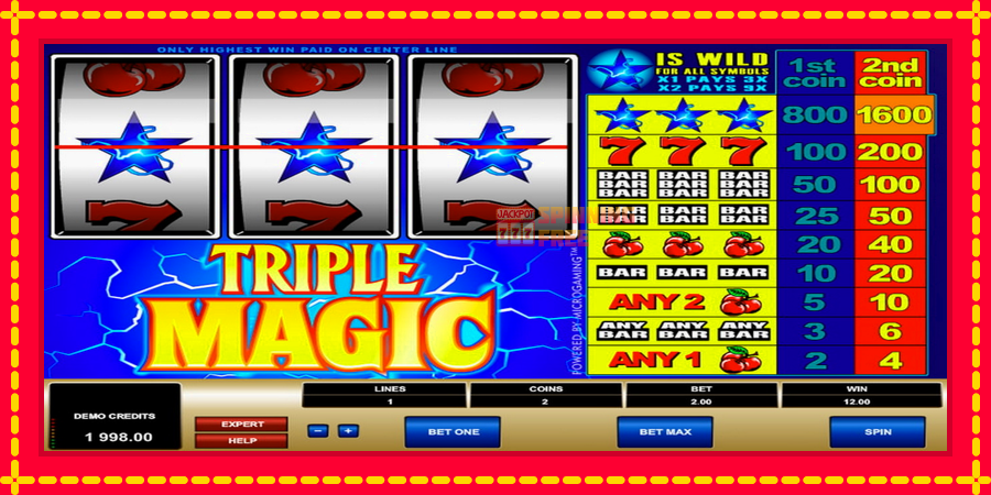 Triple Magic mesin slot dengan animasi cerah, gambar 2