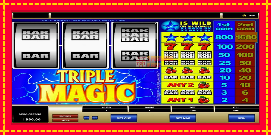 Triple Magic mesin slot dengan animasi cerah, gambar 4