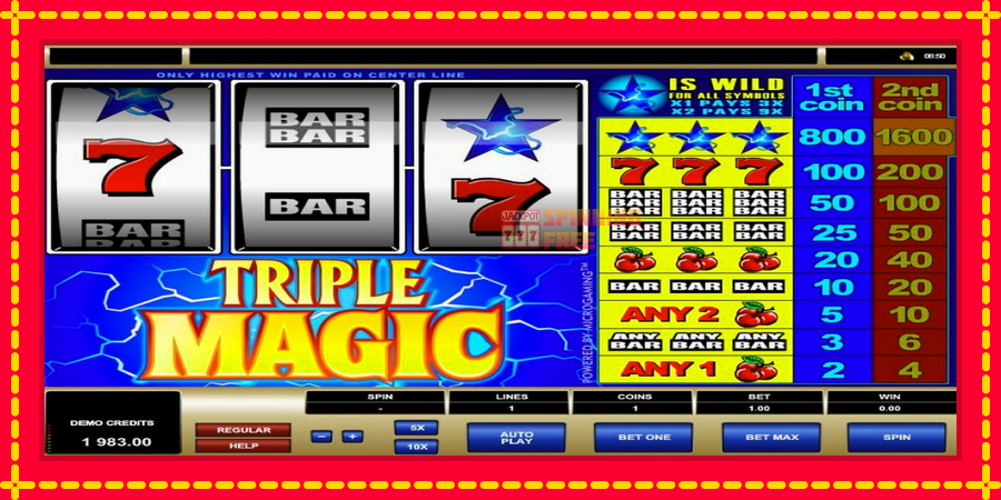 Triple Magic mesin slot dengan animasi cerah, gambar 5