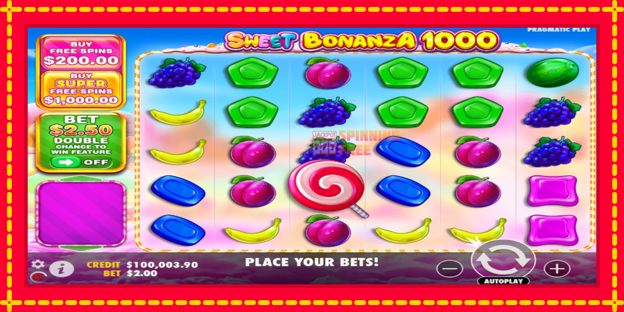 Sweet Bonanza 1000 mesin slot dengan animasi cerah, gambar 2