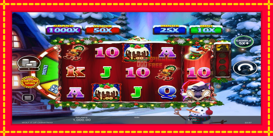 Wolf It Up Christmas mesin slot dengan animasi cerah, gambar 2