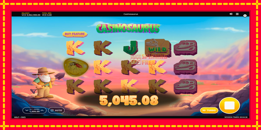 Casinosaurus mesin slot dengan animasi cerah, gambar 3