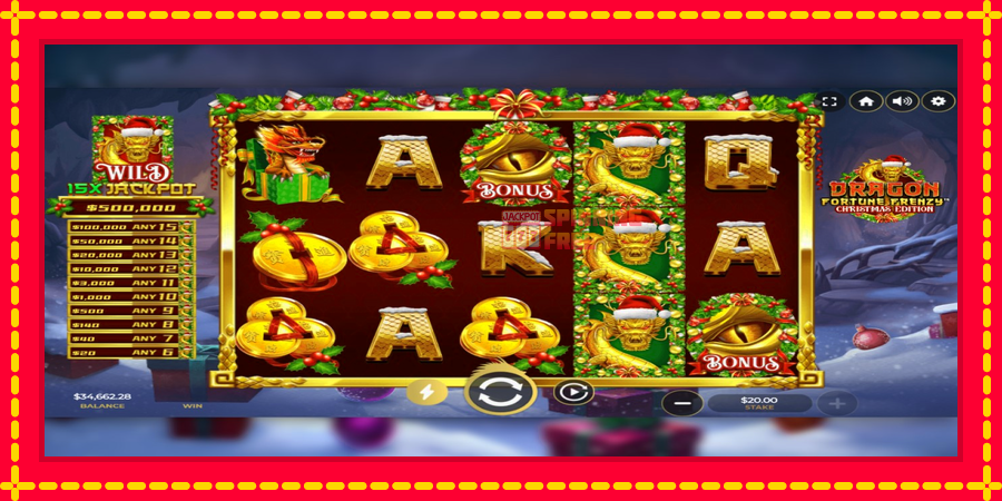 Dragon Fortune Frenzy Christmas Edition mesin slot dengan animasi cerah, gambar 2