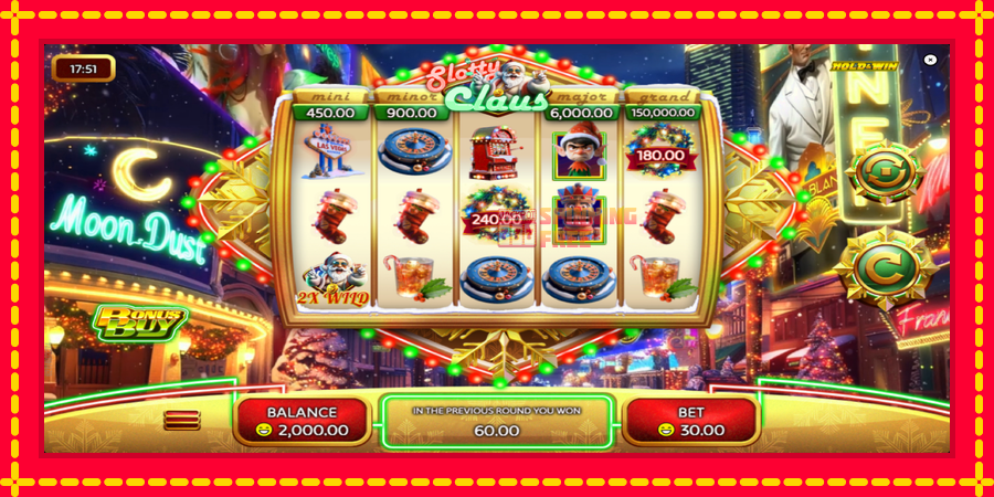 Slotty Claus mesin slot dengan animasi cerah, gambar 2