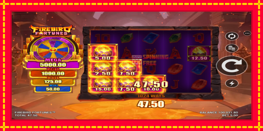 Firebird Fortunes mesin slot dengan animasi cerah, gambar 5