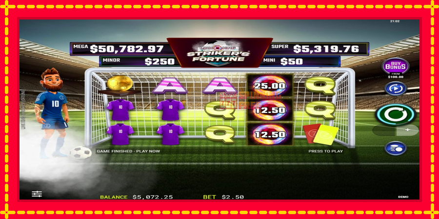 Strikers Fortune mesin slot dengan animasi cerah, gambar 4