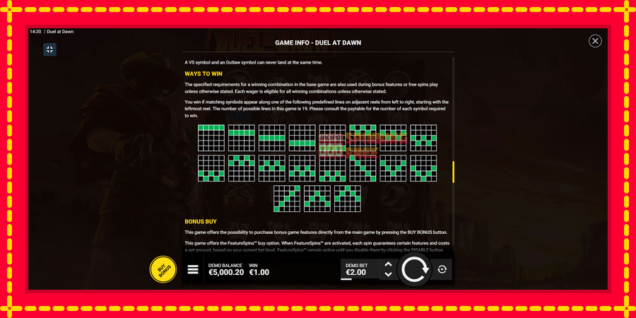 Duel at Dawn mesin slot dengan animasi cerah, gambar 7