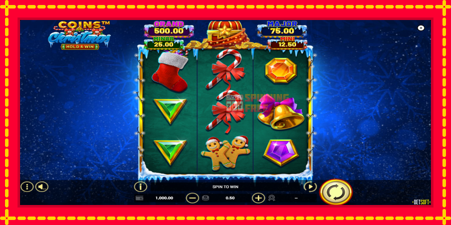 Coins of Christmas mesin slot dengan animasi cerah, gambar 2