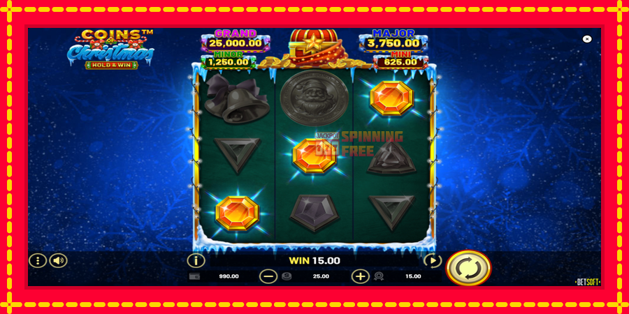 Coins of Christmas mesin slot dengan animasi cerah, gambar 3