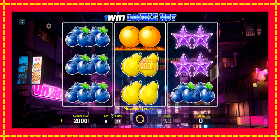 1win Double Hot mesin slot dengan animasi cerah, gambar 1