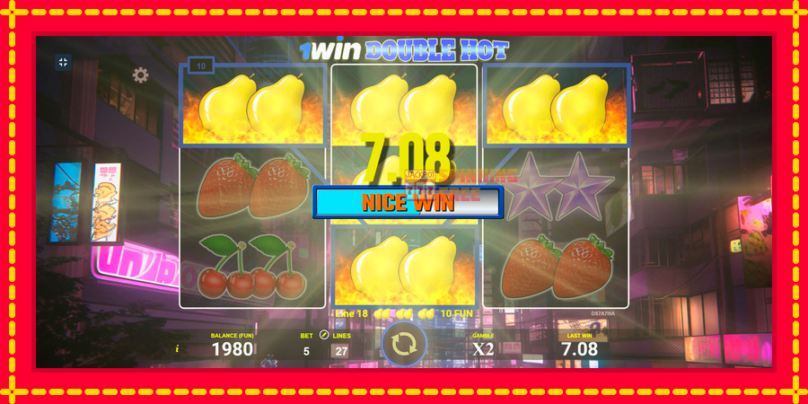 1win Double Hot mesin slot dengan animasi cerah, gambar 3