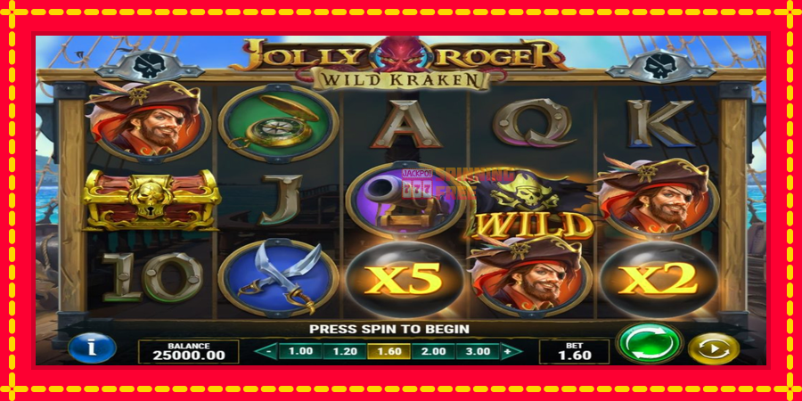 Jolly Roger Wild Kraken mesin slot dengan animasi cerah, gambar 1