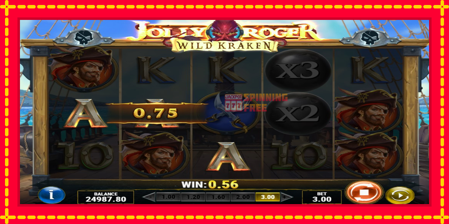 Jolly Roger Wild Kraken mesin slot dengan animasi cerah, gambar 2