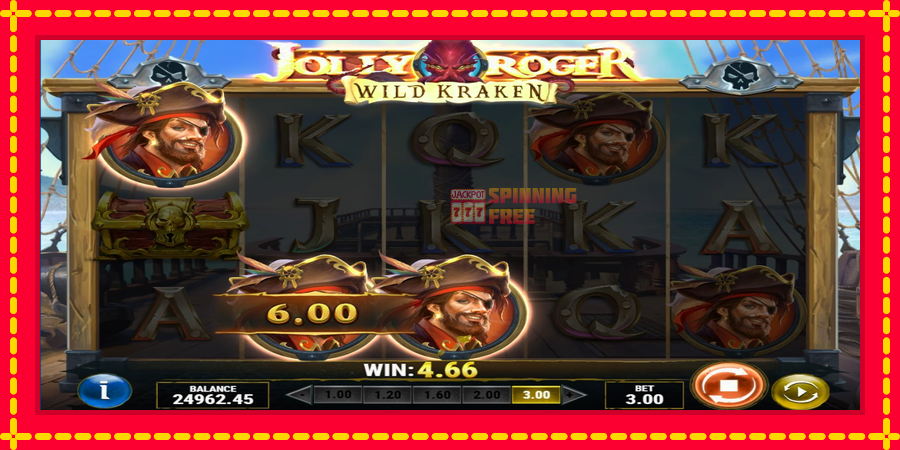 Jolly Roger Wild Kraken mesin slot dengan animasi cerah, gambar 4