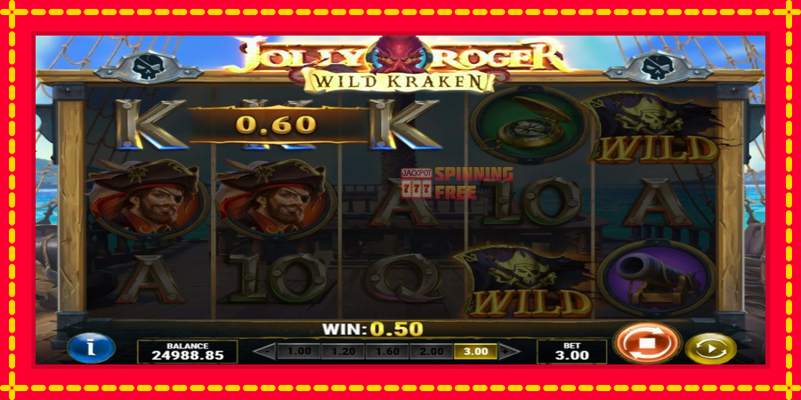 Jolly Roger Wild Kraken mesin slot dengan animasi cerah, gambar 5