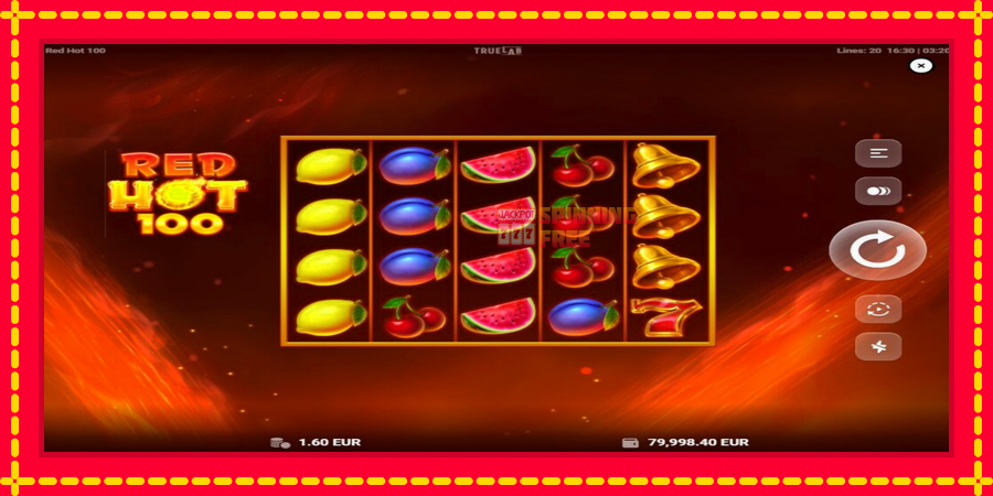 Red Hot 100 mesin slot dengan animasi cerah, gambar 1