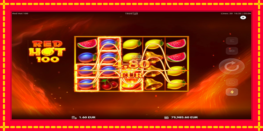 Red Hot 100 mesin slot dengan animasi cerah, gambar 2