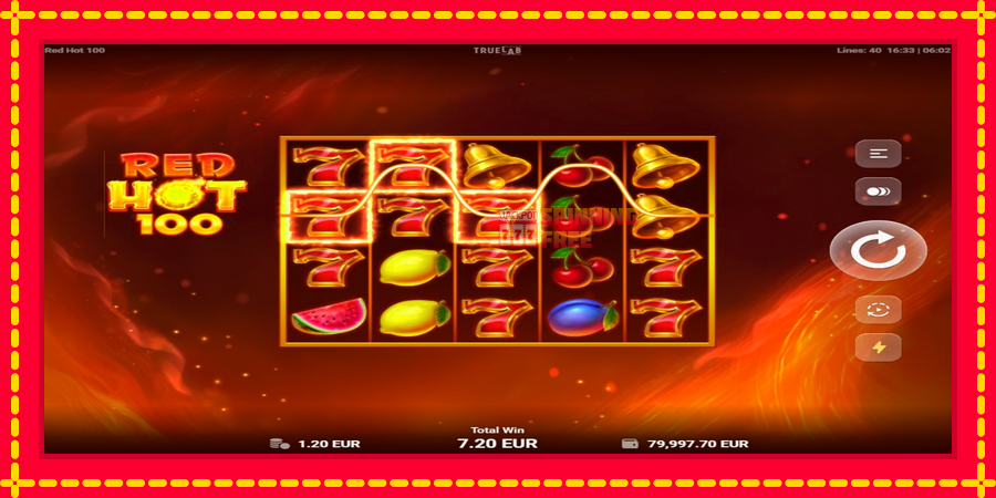 Red Hot 100 mesin slot dengan animasi cerah, gambar 4