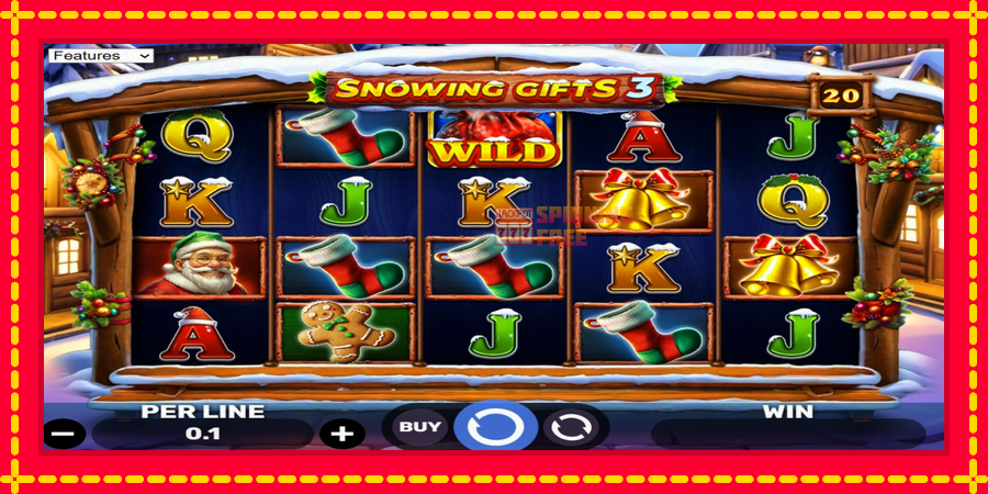 Snowing Gifts 3 mesin slot dengan animasi cerah, gambar 1