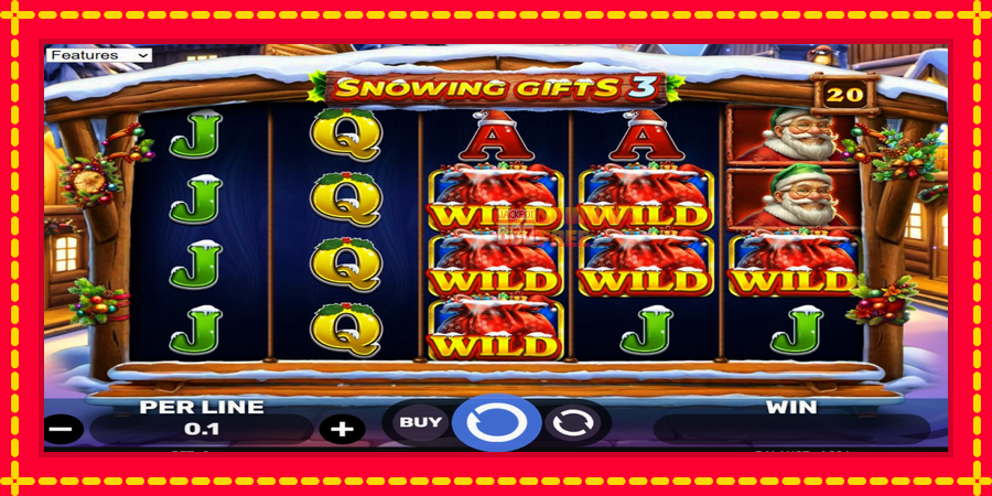 Snowing Gifts 3 mesin slot dengan animasi cerah, gambar 2