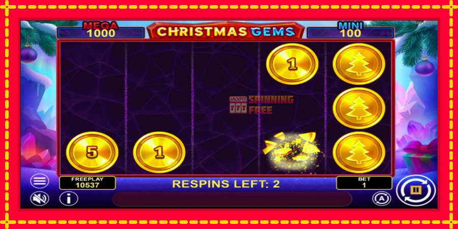 Christmas Gems Hold & Win mesin slot dengan animasi cerah, gambar 5