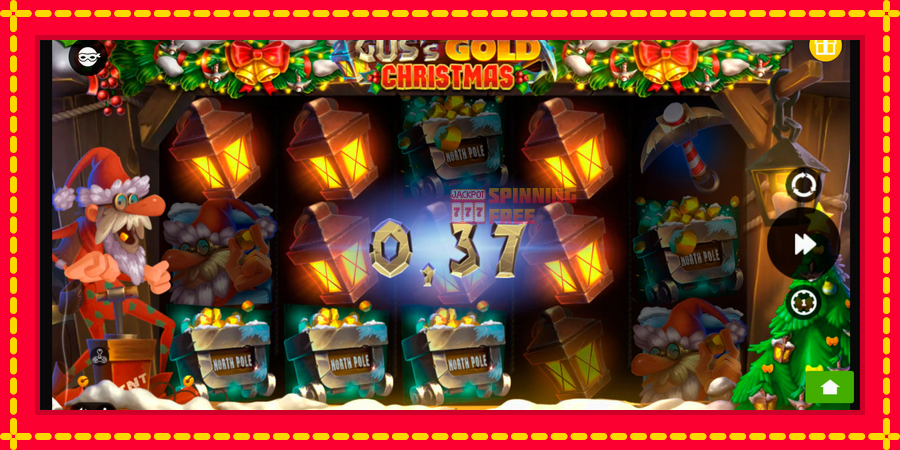 Guss Gold Christmas mesin slot dengan animasi cerah, gambar 3