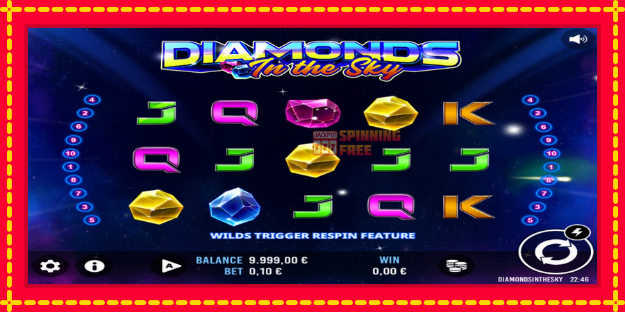 Diamonds In The Sky mesin slot dengan animasi cerah, gambar 1