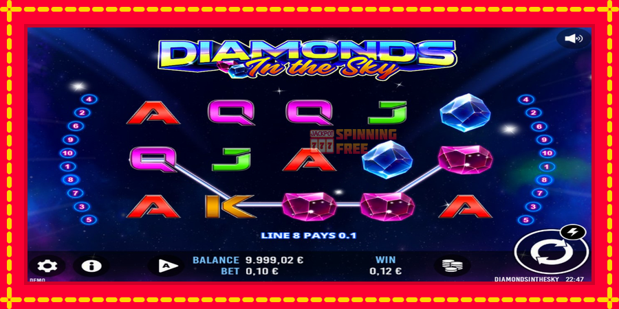 Diamonds In The Sky mesin slot dengan animasi cerah, gambar 2