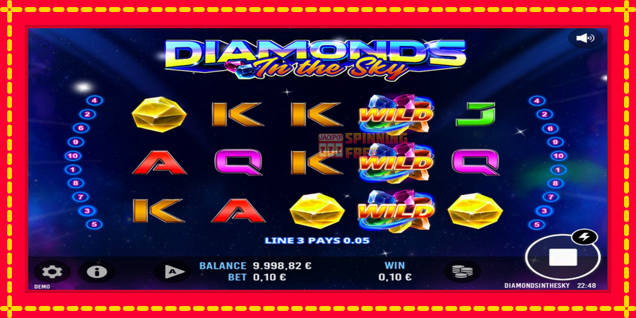 Diamonds In The Sky mesin slot dengan animasi cerah, gambar 3