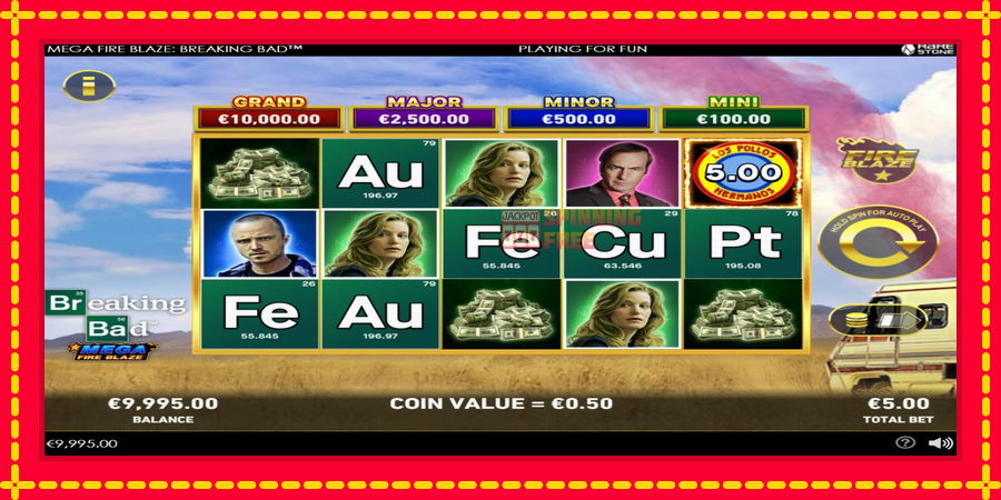 Mega Fire Blaze: Breaking Bad mesin slot dengan animasi cerah, gambar 2