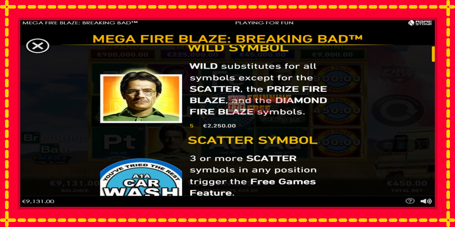 Mega Fire Blaze: Breaking Bad mesin slot dengan animasi cerah, gambar 4